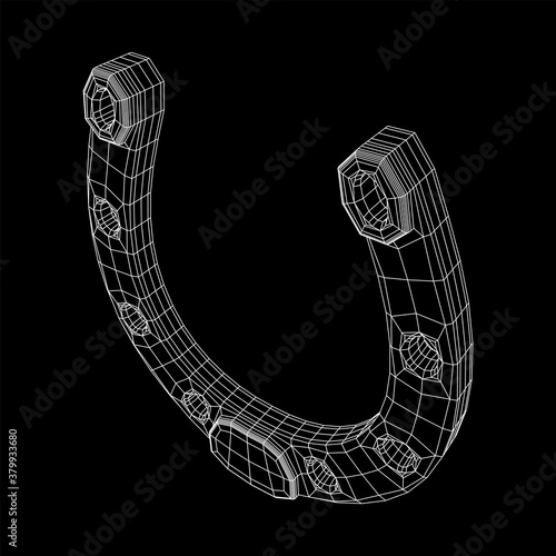 Horseshoe symbolizes good luck. Vector illustration