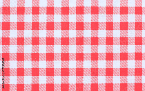 red and white tablecloth