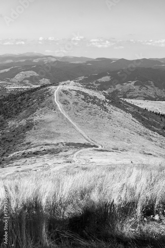 Beautiful view over the Carpathian Mountains