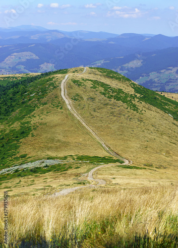 Beautiful view over the Carpathian Mountains