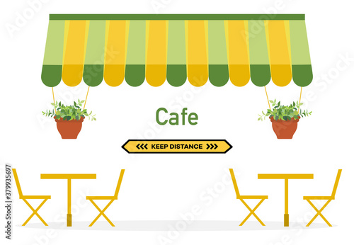 Quarantine Reopen cafe Social distancing People
