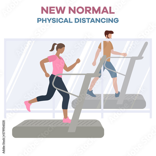 Open fitness center sport club People New normal