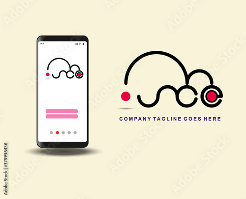 logotype bounce logo design concept. technology. business. Broker
