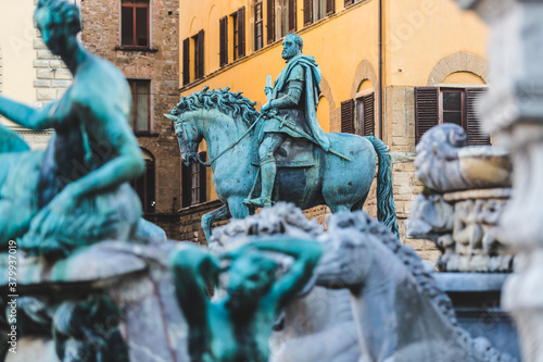Equestrian Monument of Cosimo First in Florence photo