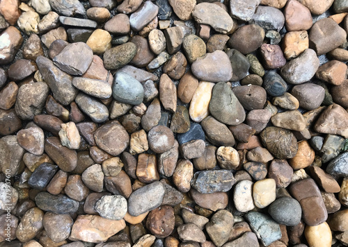Pebbles on the beach stock photo 