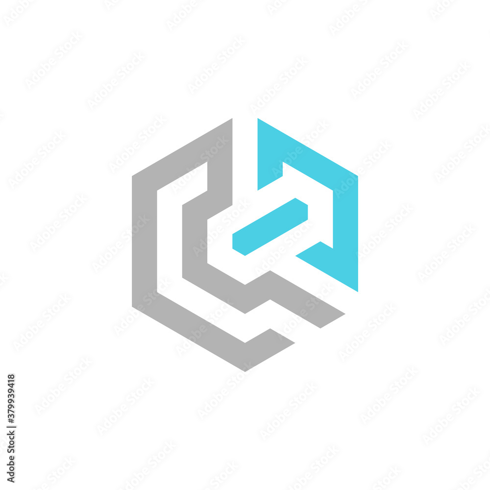 Letter C , CI, hexagon logo design vector Letter C , CI, hexagon logo design vector