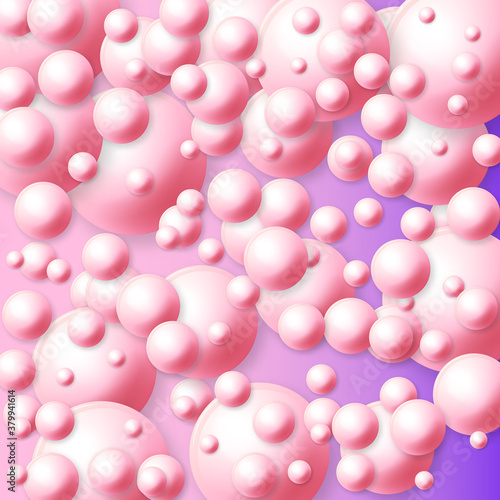 Light Pink vector background with bubbles. Blurred decorative design in abstract style with bubbles. vector eps10