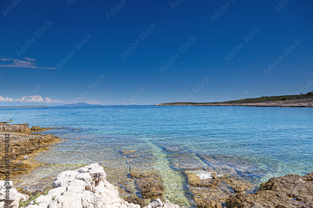 View over typical coast landscape of Istria in summer View over typical coast landscape of Istria in summer