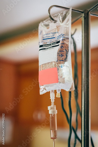 IV infusion of sinthetic oxytocin (Pitocin) photo