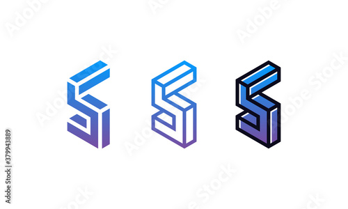 Modern letter S logo design vector