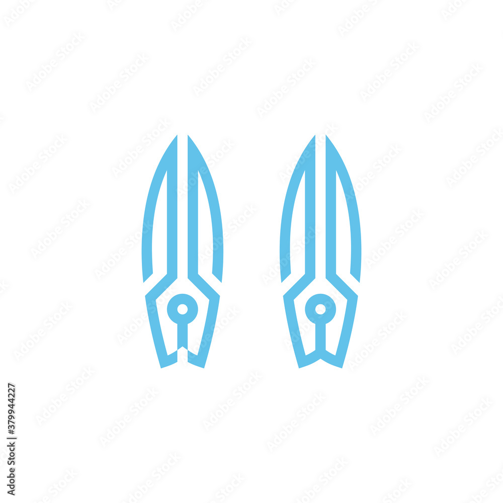 Surf technology logo design vector Surf technology logo design vector