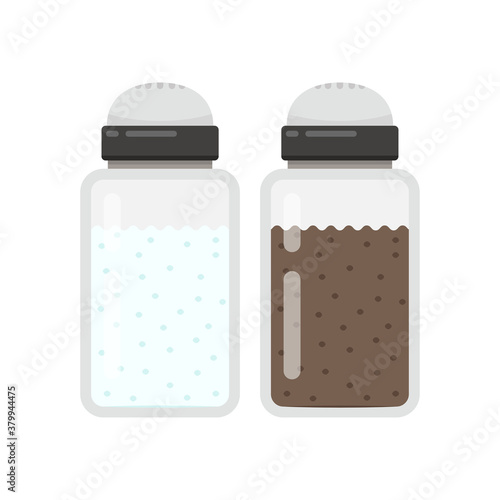 Salt and pepper powder vector. free space for text.