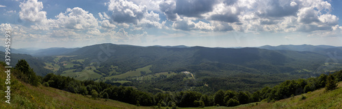 panorama view from the top of the mountain in Poland