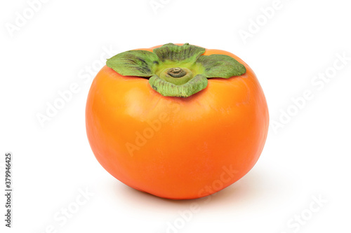 Persimmon fruit isolated on white background. Clipping path.