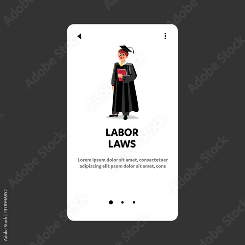 Labor Laws Professional Justice Judge Man Vector