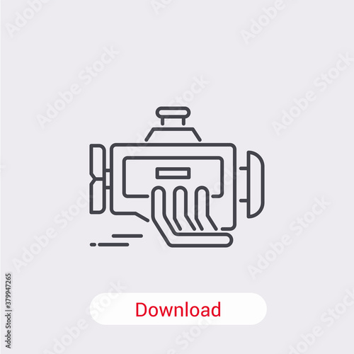 Car engine icon isolated on background. Mechanical symbol modern, simple, vector, icon for website design, mobile app, ui. Vector Illustration