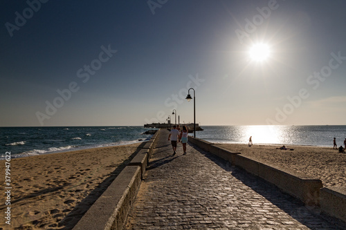 Jetty of Cadiz at sunset