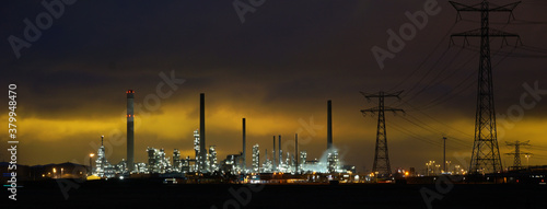 heavy industry at night photo