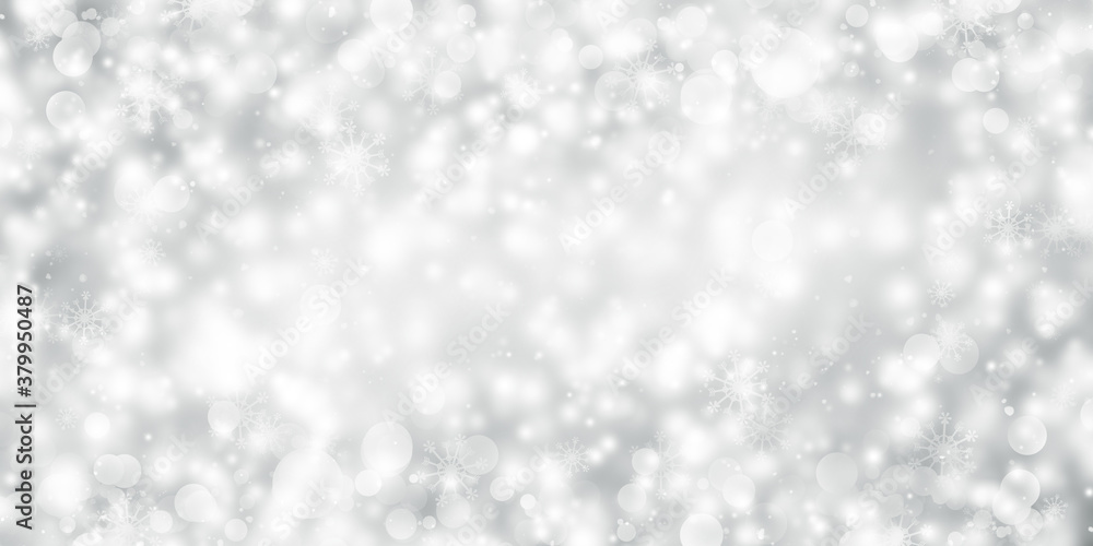 abstract white and gray snow blur background.