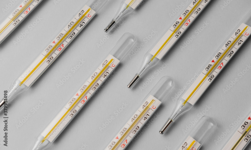 Medical thermometers for measuring temperature. Medical thermometers for measuring temperature.