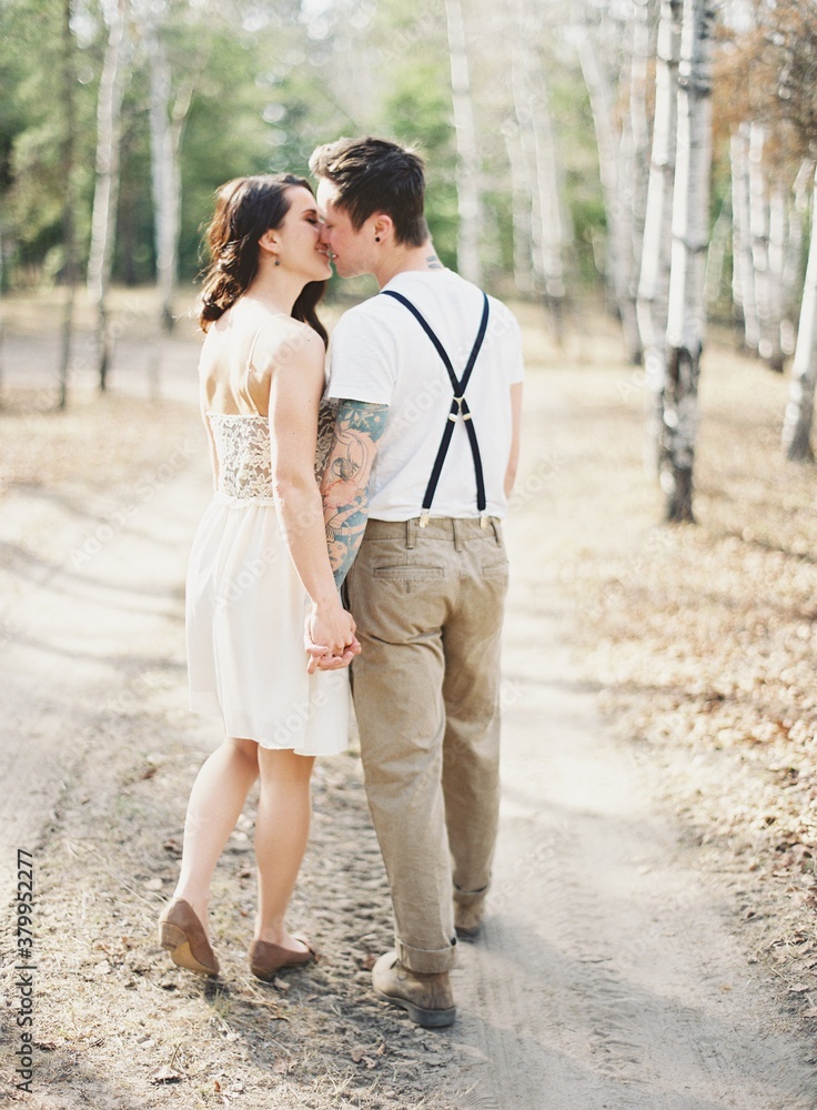 Couple on dirt road Couple on dirt road