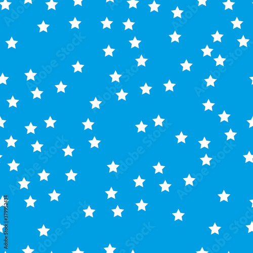 seamless pattern white stars on color background