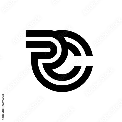 Letter RC logo design