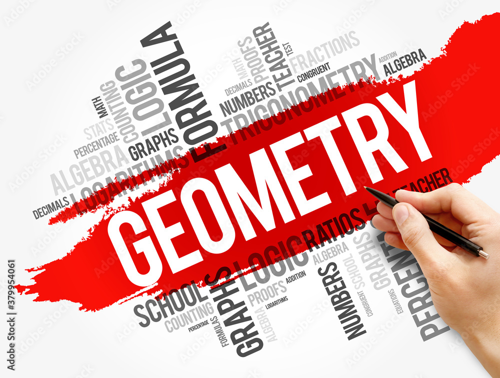 Geometry word cloud collage, education concept background Geometry word cloud collage, education concept background