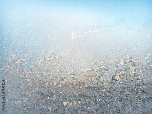 Abstract patter on a frozen window