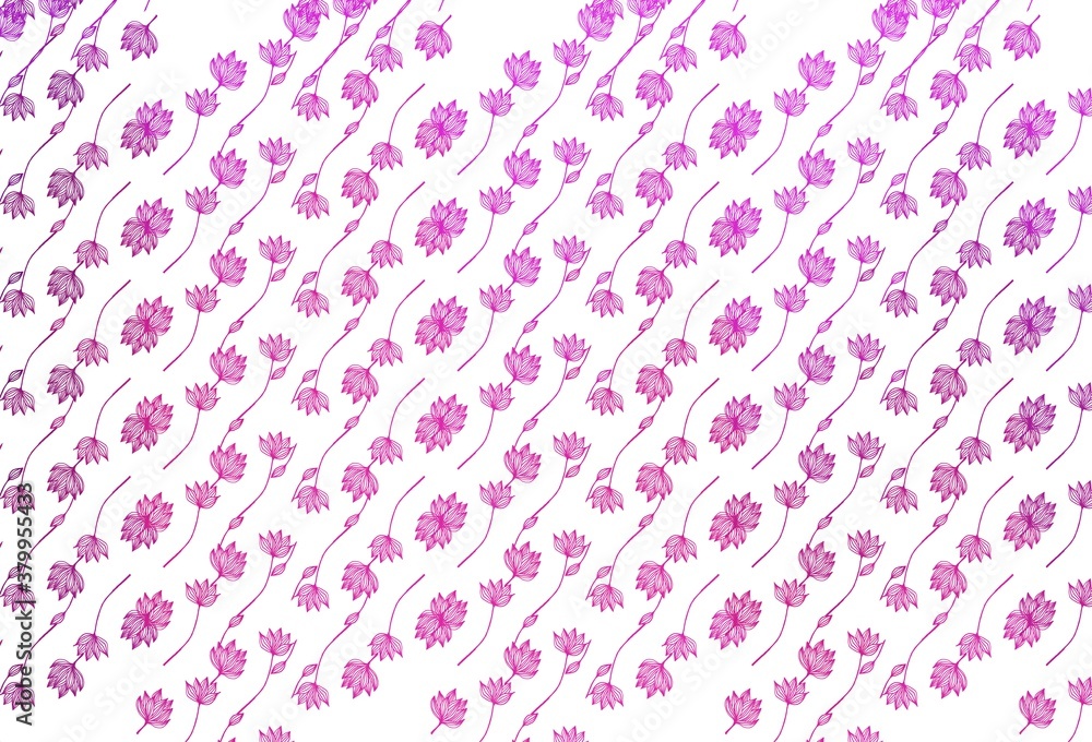 Light Purple, Pink vector hand painted background.