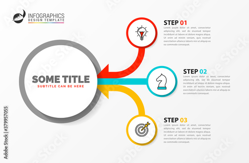 Infographic design template. Creative concept with 3 steps