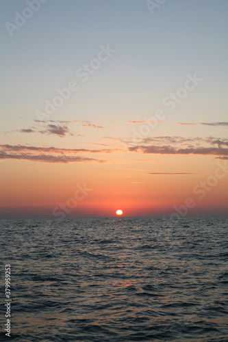 Sunrise at sea