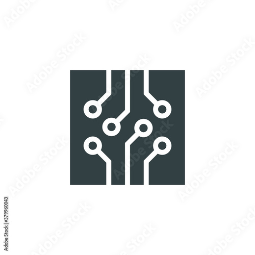 Wallpaper Mural Circuit board, technology icon, vector illustration. Technology - vector logo template for corporate identity. Abstract chip sign. Torontodigital.ca
