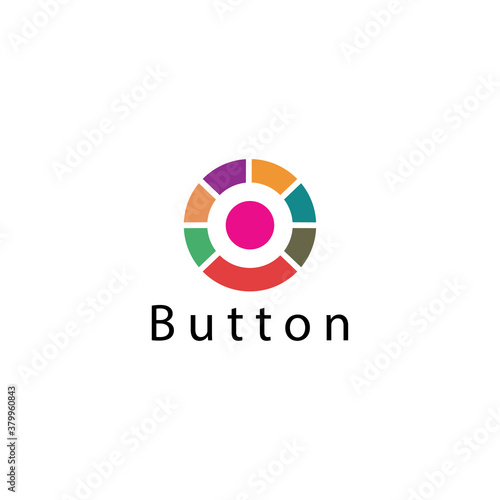 logo button illustration color circle icon design vector
