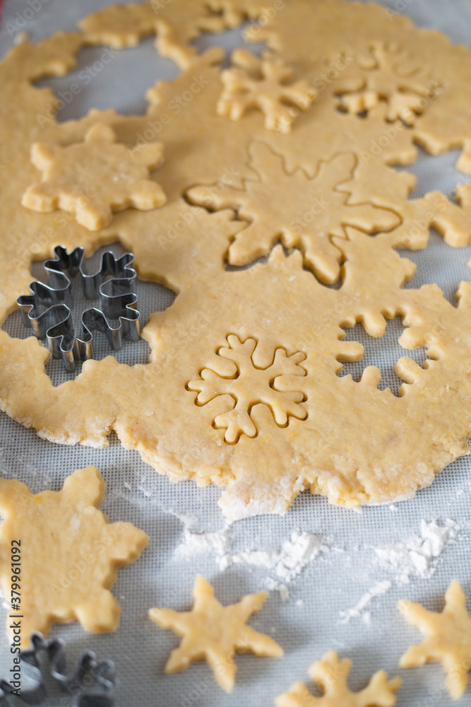 Christmas cookies ready for baking Christmas cookies ready for baking