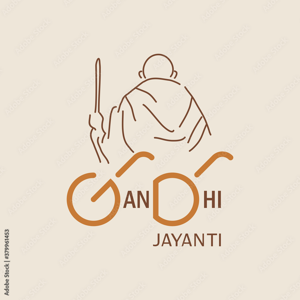 Obraz premium Abstract or poster for Gandhi Jayanti or 2nd October with nice and creative design illustration.