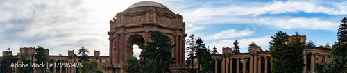 Panoramic shot of Palace of Fine Art in San Francisco California USA © Bill