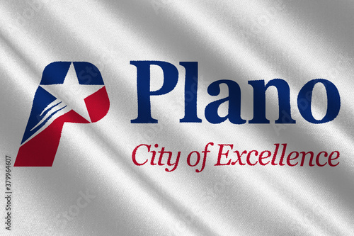 Bilde på lerret Flag of Plano in Texas, USA