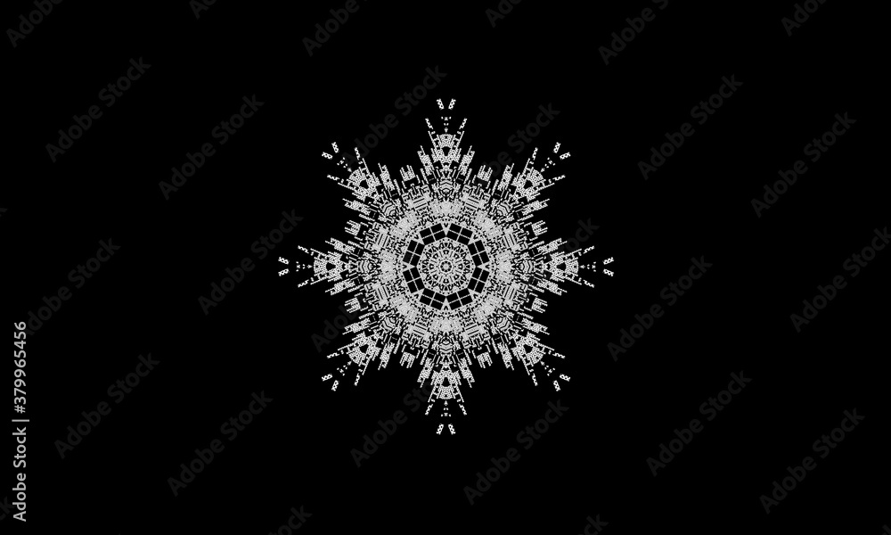 Fototapeta premium fractal snowflake imprint