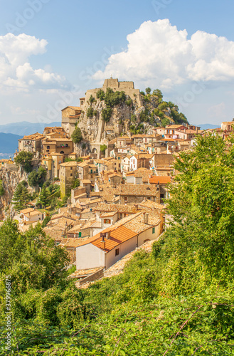 Cervara di Roma, Italy - one of the most picturesque villages of the Apennine Mountains, Cervara lies around 1000 above the sea level, watching the Aniene river valley from the top  photo