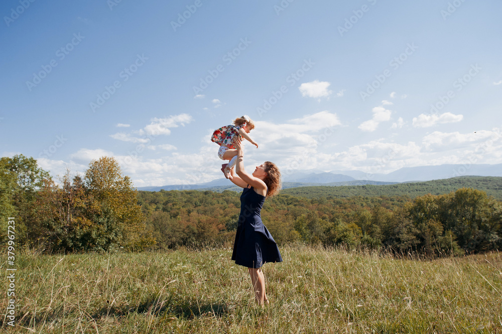 Young woman and her daughter