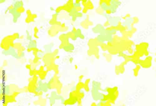 Light Green, Yellow vector pattern with random forms.