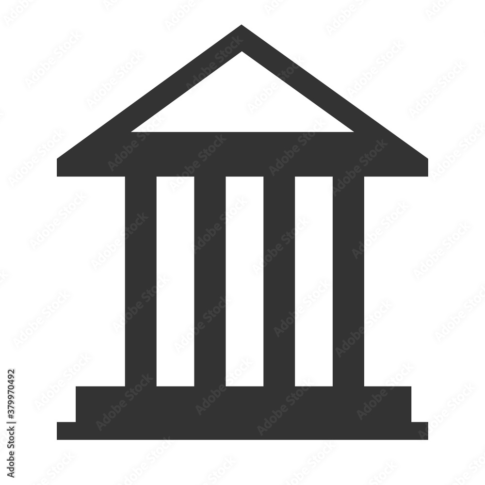 Filled bank icon. Vector icon from the business collection.