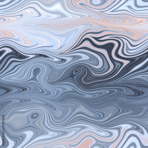 Seamless marble wet ripple wavy fluid pattern. High quality illustration. Smooth distorted liquid effect. Trendy artistic surface pattern design. Resembles hand marbled surface.