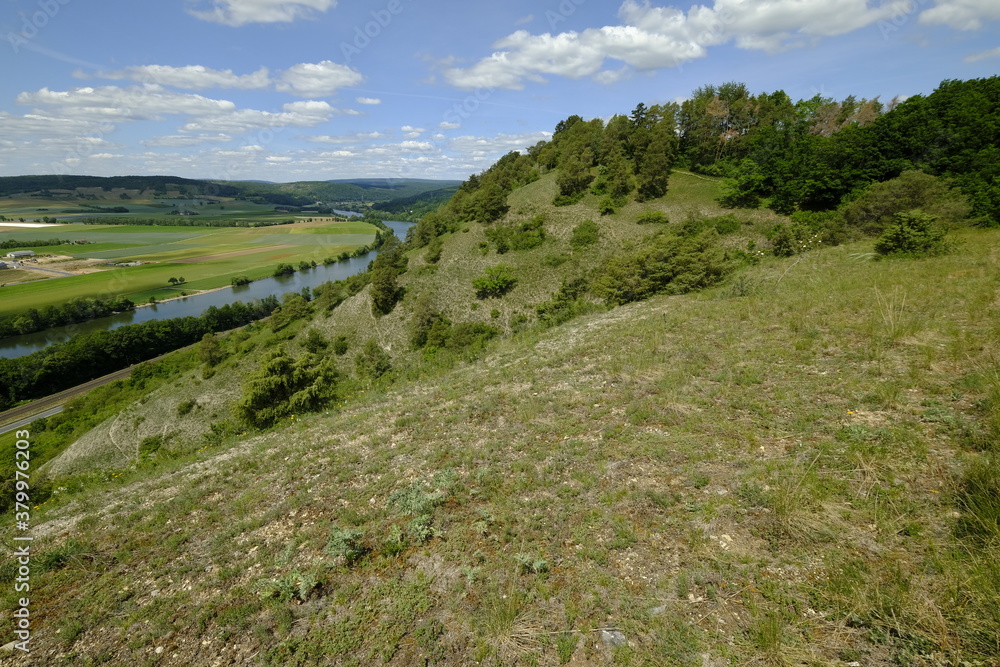 Obraz premium Naturschutzgebiet Grainberg-Kalbenstein bei Karlstadt, Landkreis Main-Spessart, Unterfranken, Bayern, Deutschland
