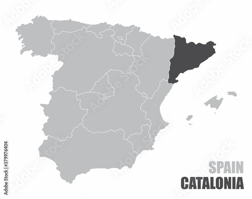 Spain Catalonia map