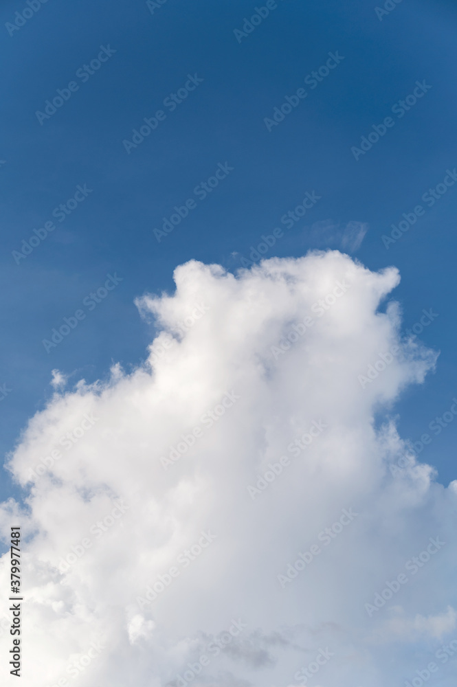 White fluffy clouds with blue sky White fluffy clouds with blue sky