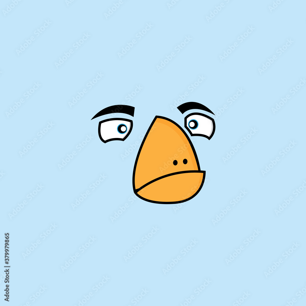 Fototapeta premium cartoon birdies face emoticon design