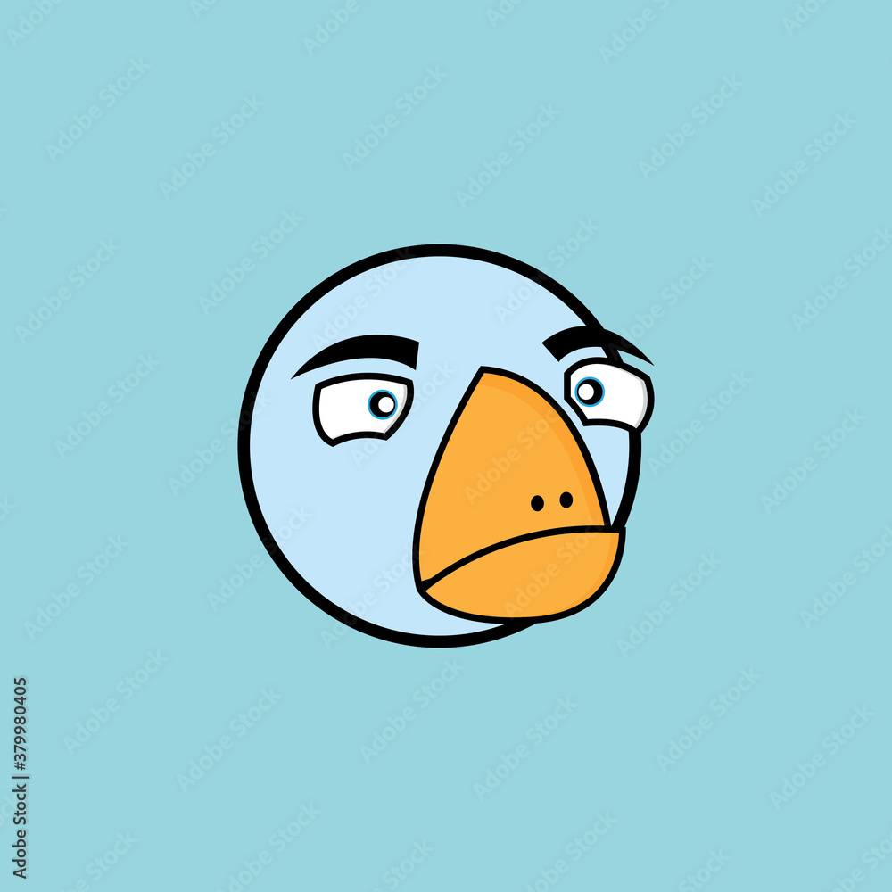 Fototapeta premium cartoon birdies face emoticon design