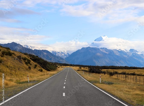 Road to the Mountains - Mt Cook National Park New Zealand